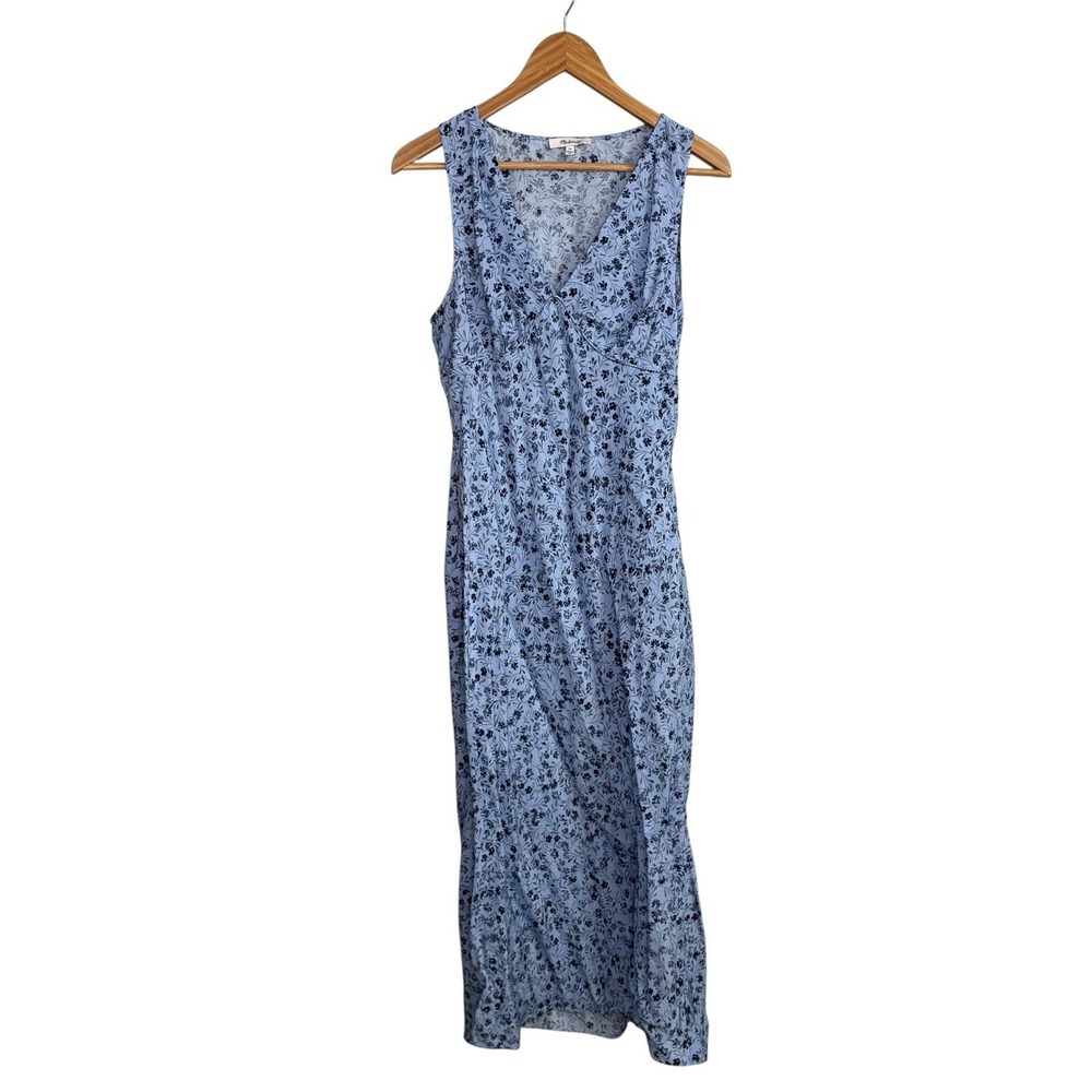 Madewell Light Blue Floral Midi Dress